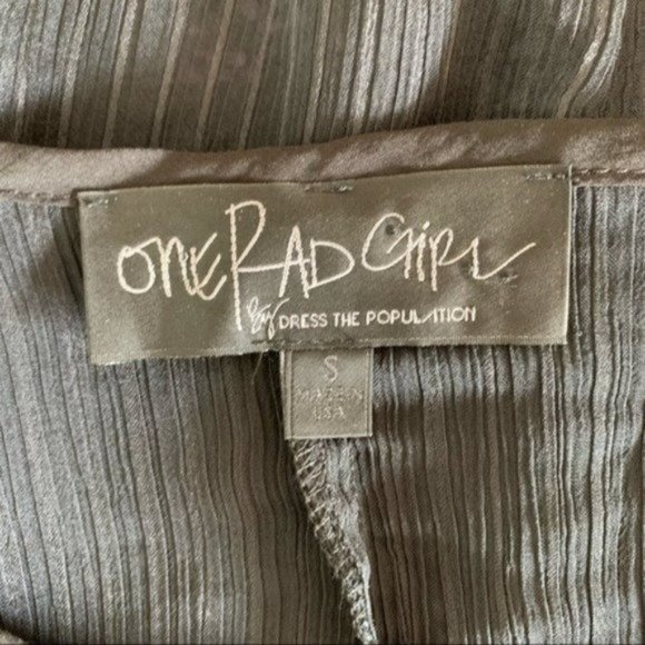 Dress the Population One Rad Girl Sheer Top Small Black - Picture 5 of 7